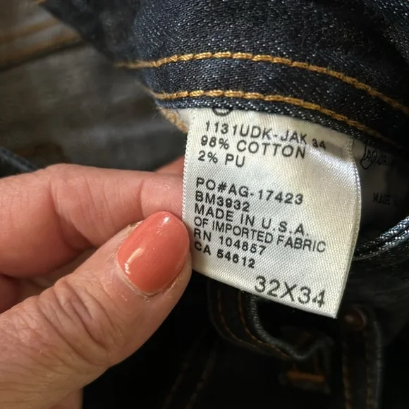 AG Adriano Goldschmied Men's The Matchbox Slim Straight Blue Jeans